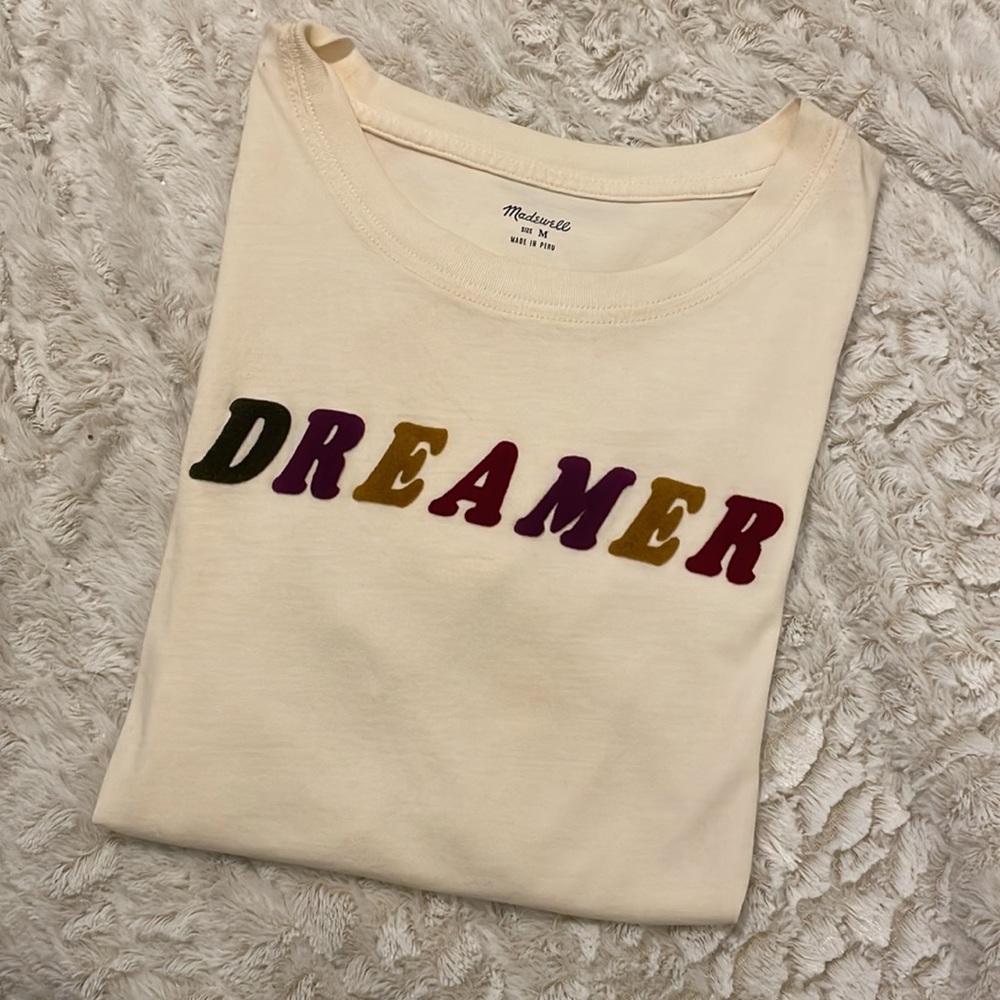 Madewell tee size M with velvet letters